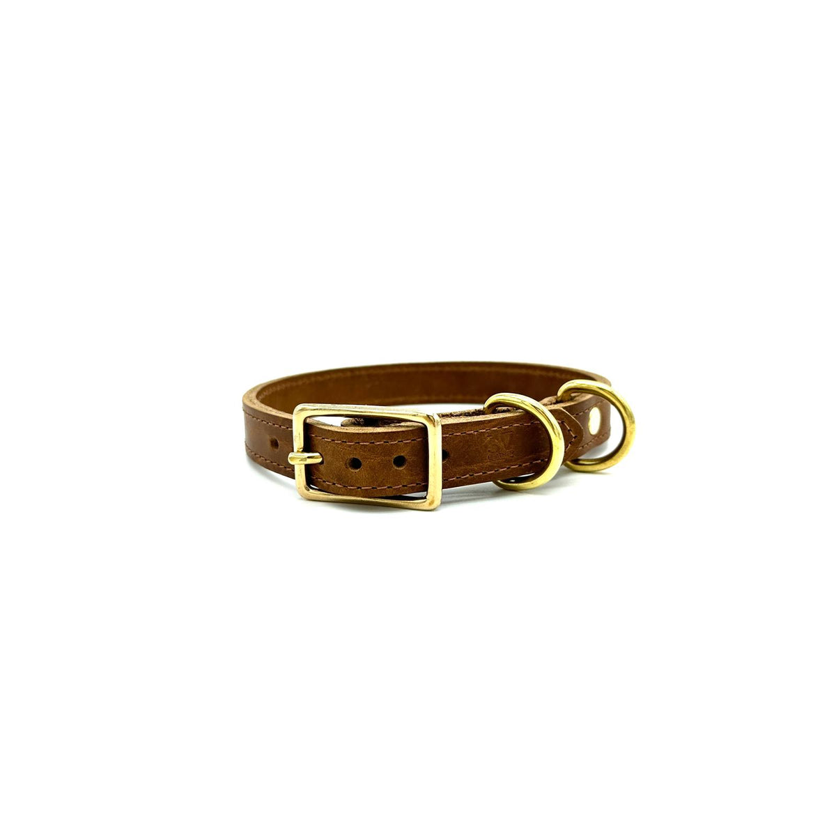 Classic American Bison Leather Dog Collar