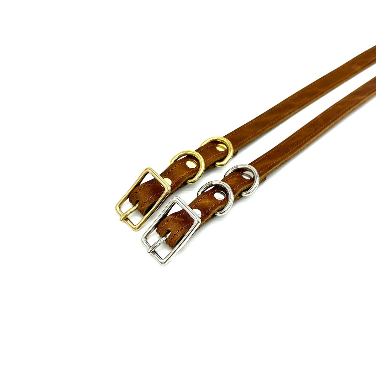 Classic American Bison Leather Dog Collar