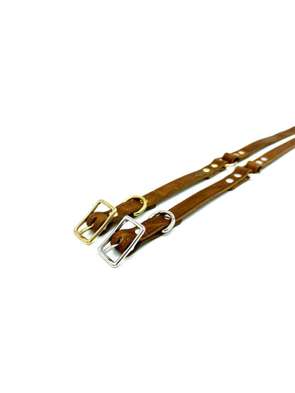American Bison Leather O-Ring Dog Collar