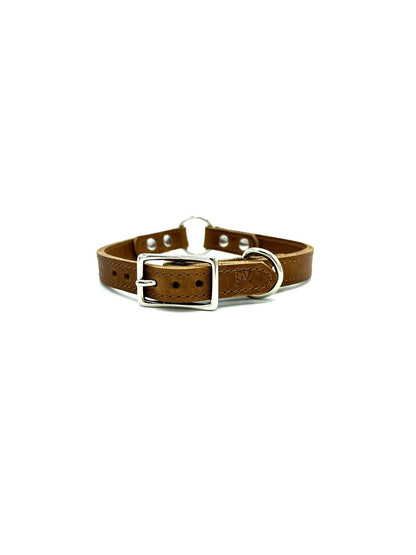 American Bison Leather O-Ring Dog Collar