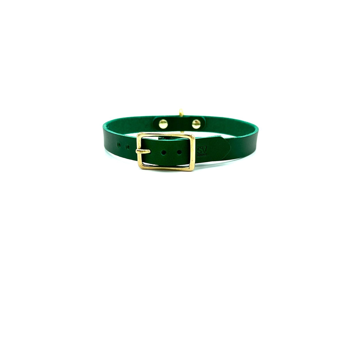 Italian Leather D-Ring Dog Collar