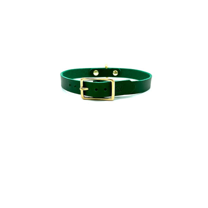 Italian Leather D-Ring Dog Collar