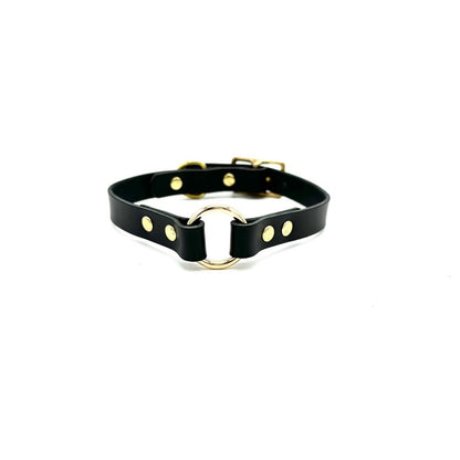 Italian Leather O-Ring Dog Collar